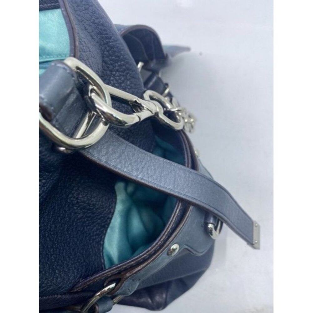 Coach Pinnacle Eva Satchelshoulder Limited Edition Satchel Blackblue Lea… - Picture 4 of 10